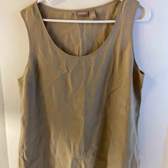 Chico's Tops - Chicos brown top size 2 large modal blend tank cami